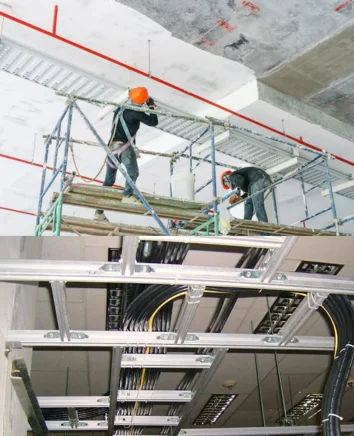 electrical tray installation